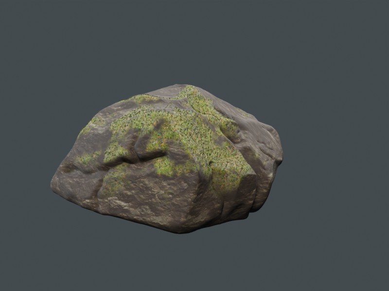 Mossy rock browser derivative material preview