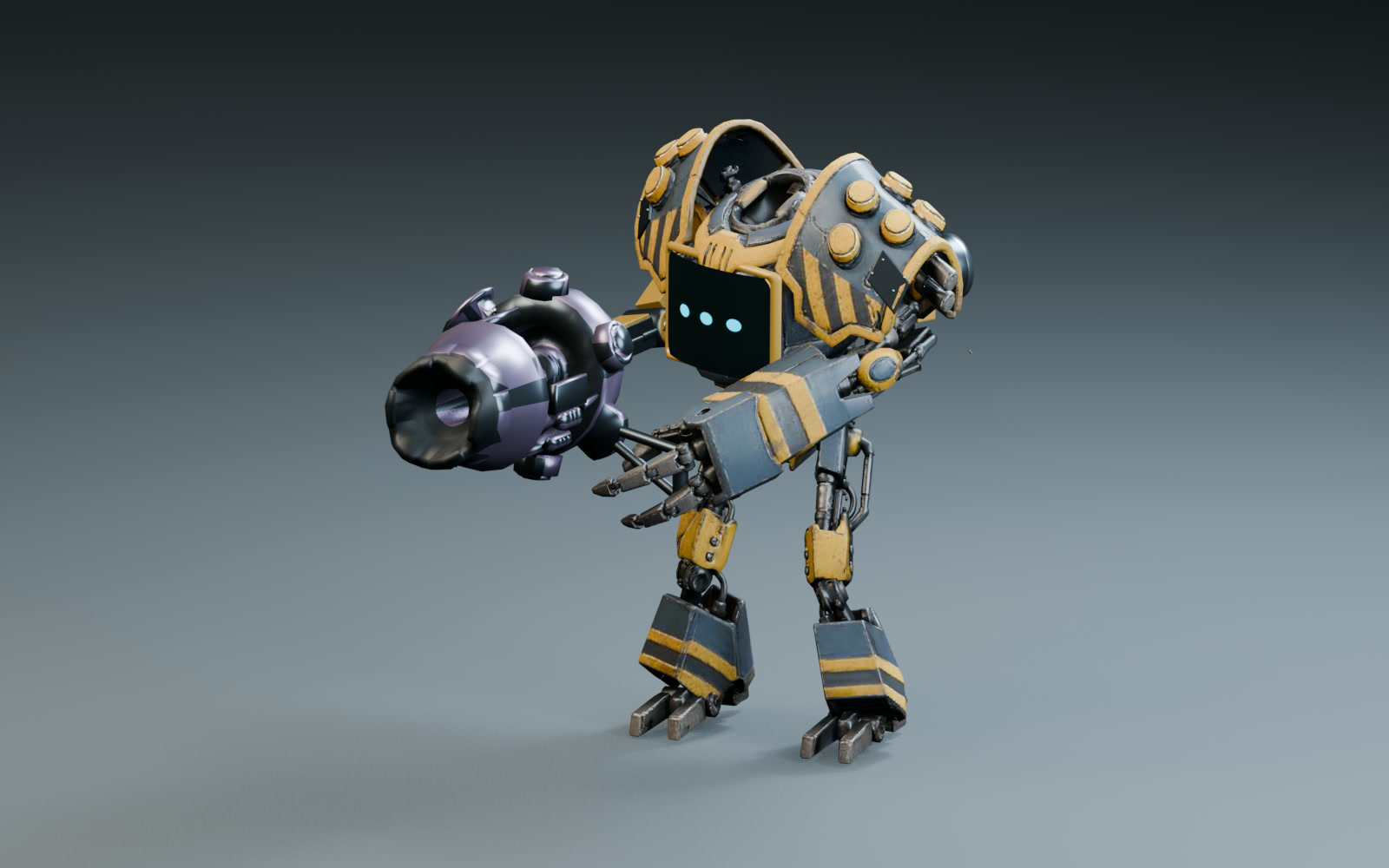 Prox, a yellow industrial maintenance robot carrying the Cinder Engine.