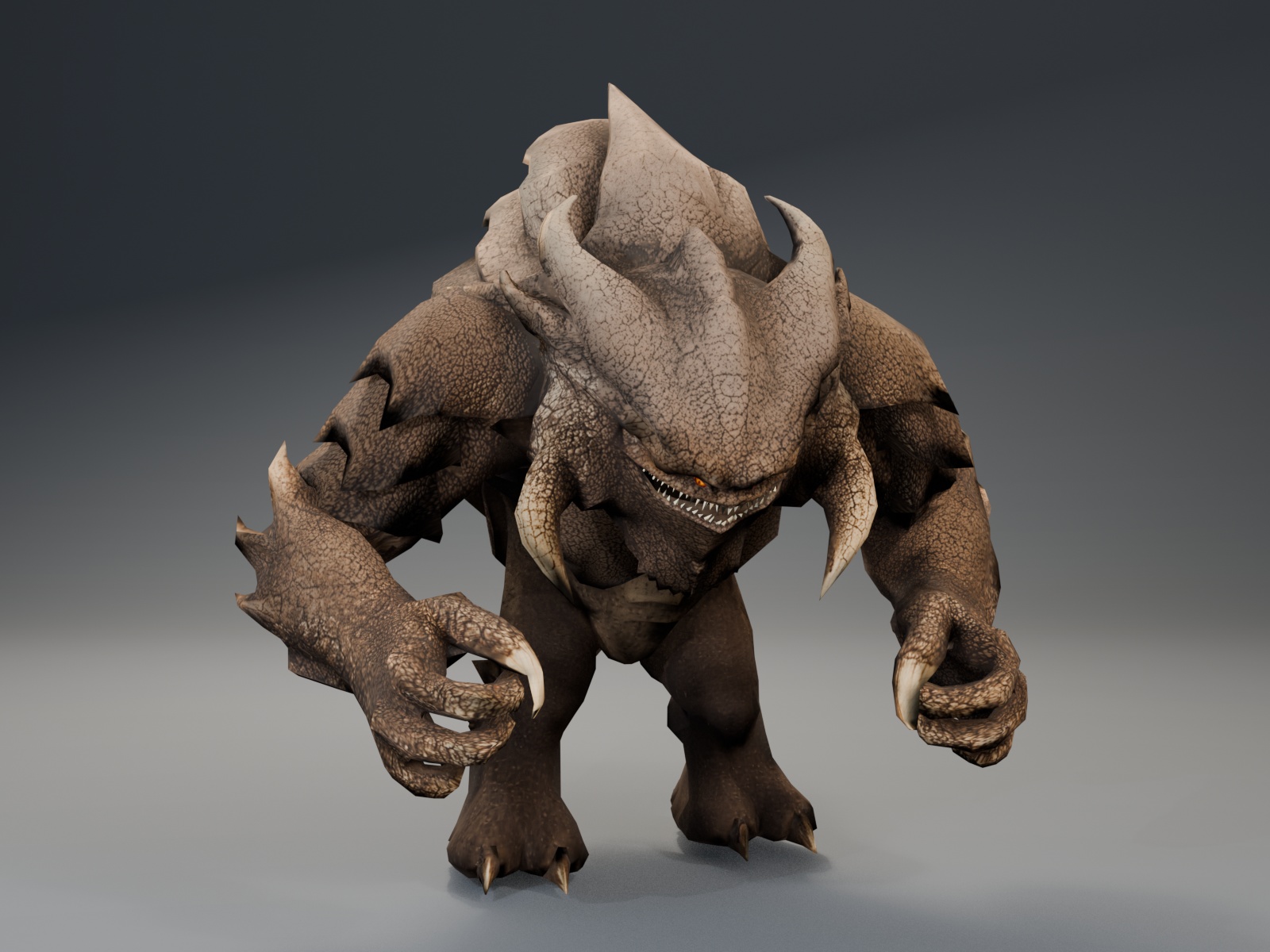 HQ Terentatek V4, matte front three-quarter Blender model render.