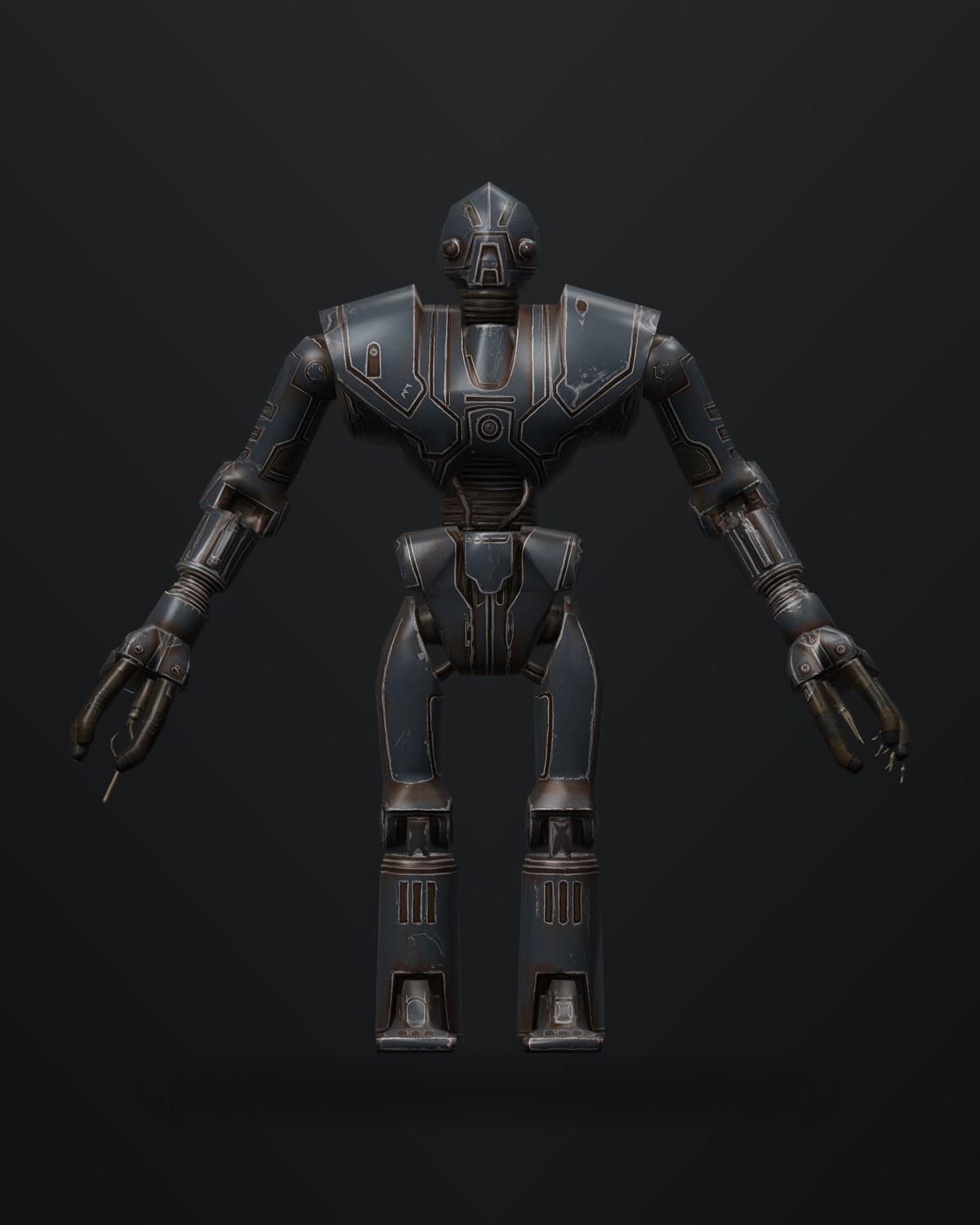 Construction droid character render.