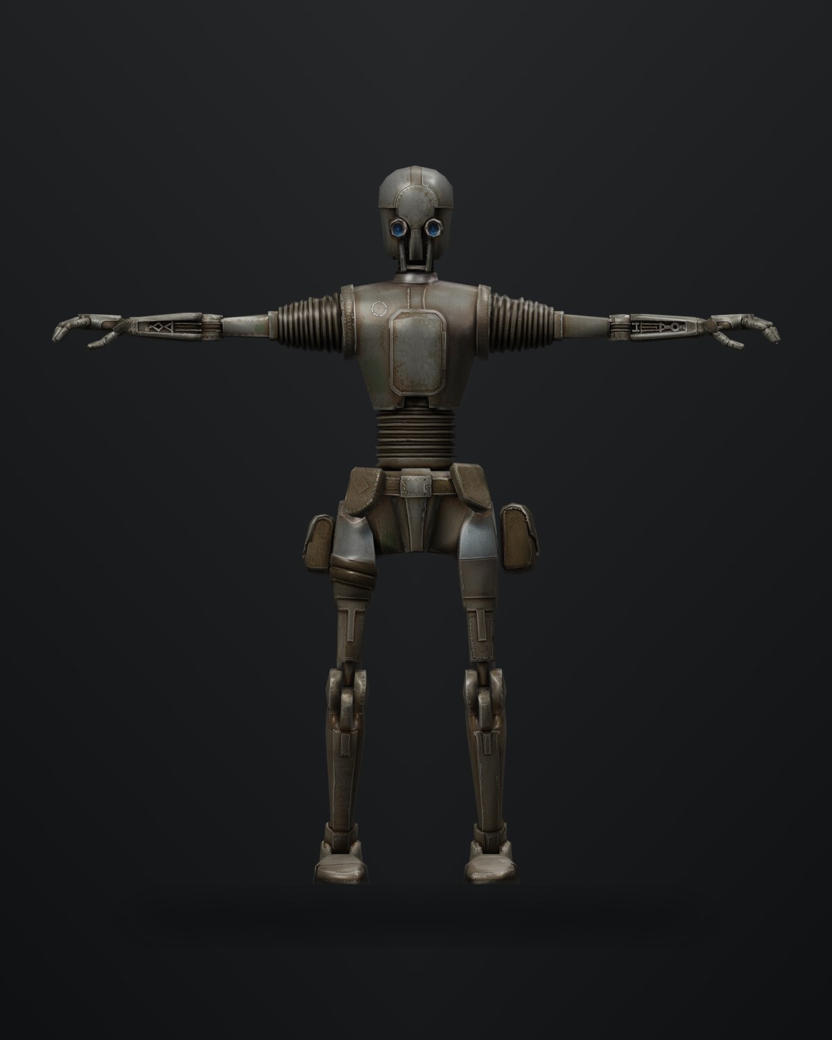 Protocol droid character render.