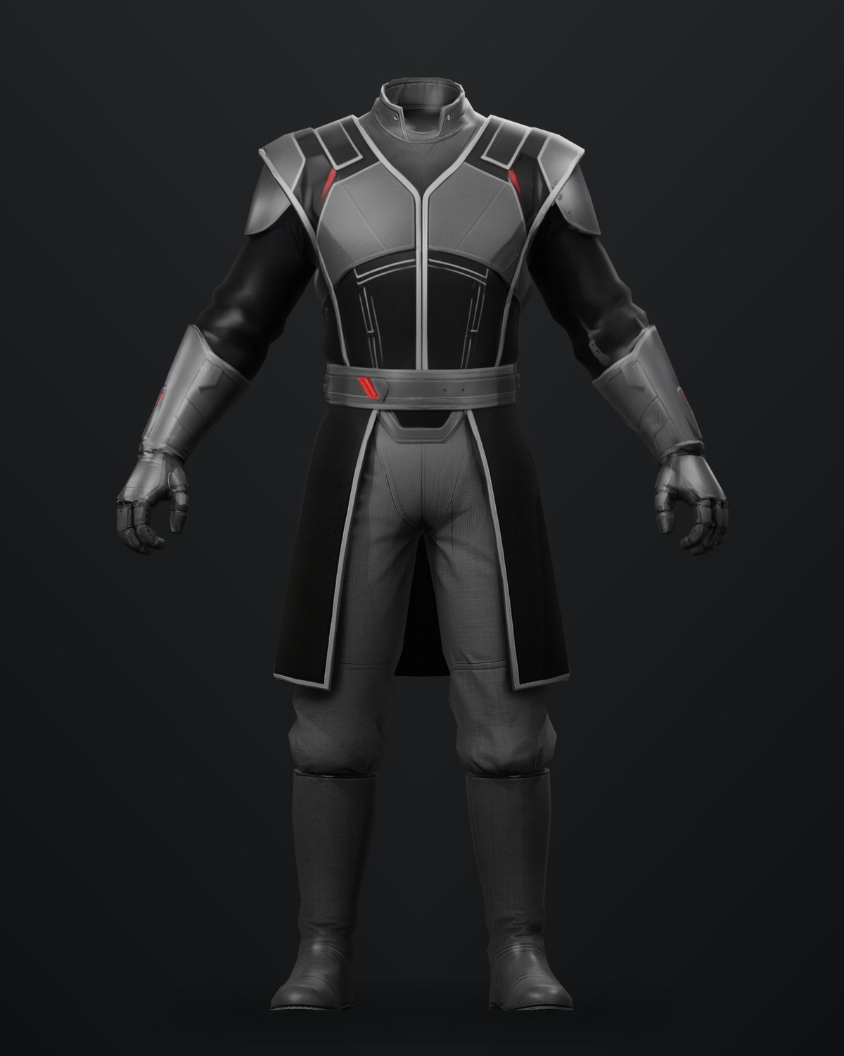 Sith Marauder armor render.