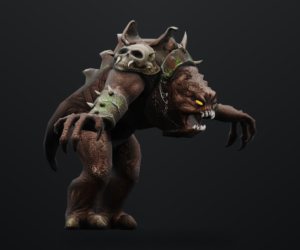 Tamed Rancor creature character render.