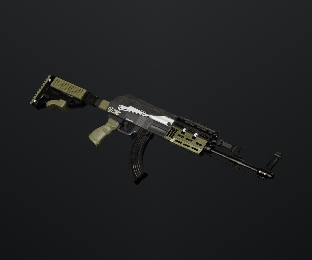 Rifle prop render.