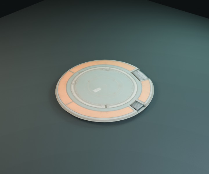 Circle Floor Tile prop render.