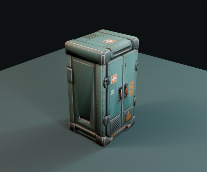 Storage Cabinet prop render.