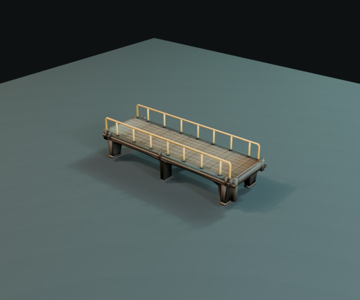 Straight Catwalk prop render.
