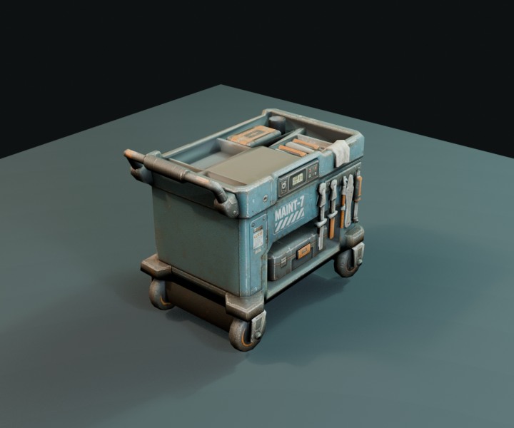 Tool Cart prop render.