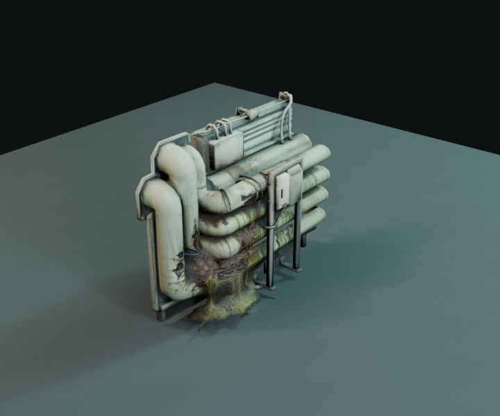 Infected Wall Vent prop render.