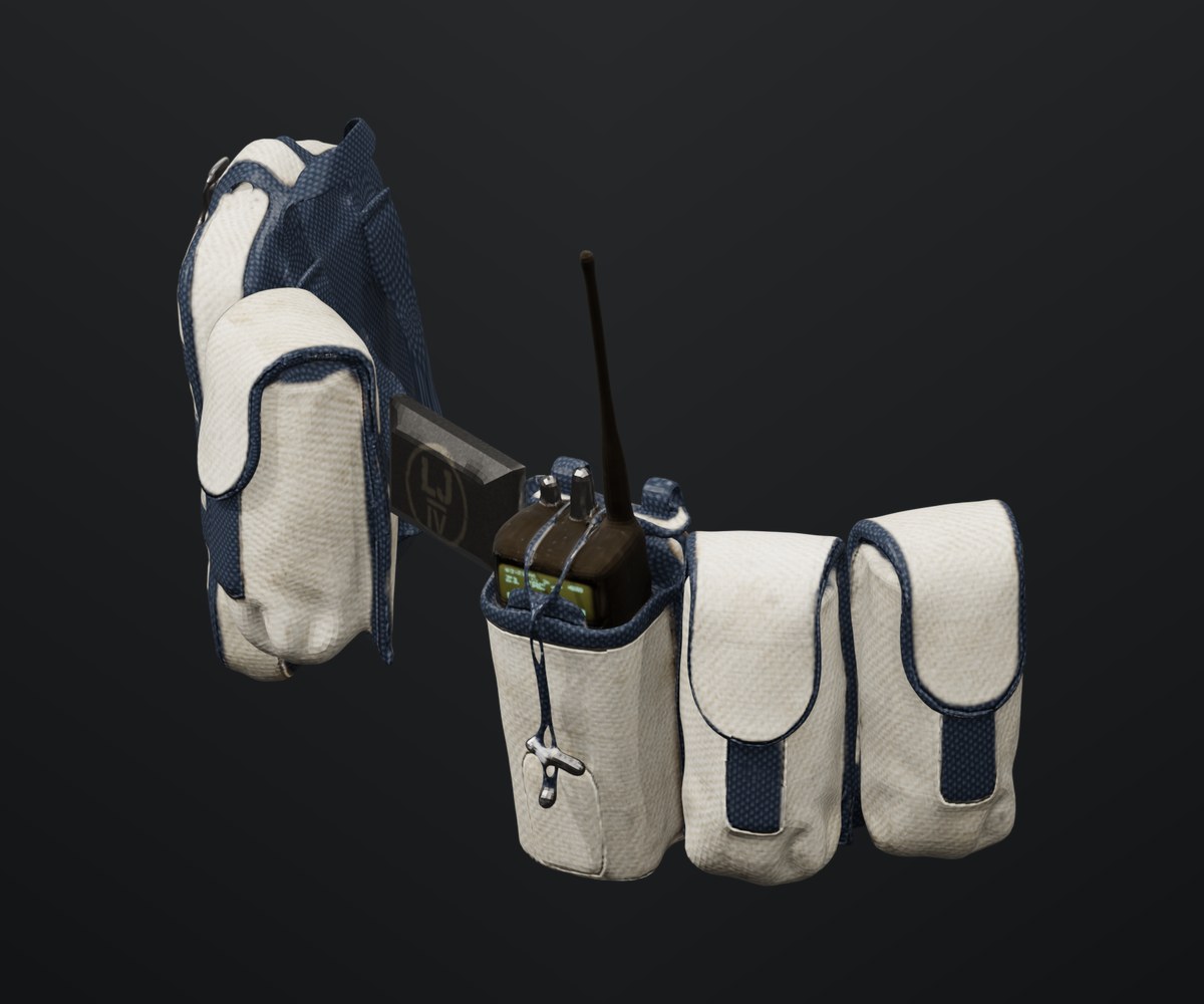 Utility belt prop render.